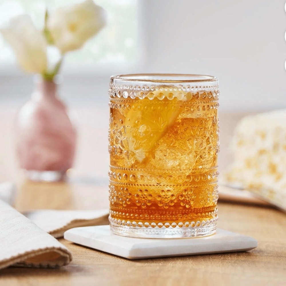 The Pioneer Woman Clear Textured Glass Tumbler set of 4 . 11 ounce
